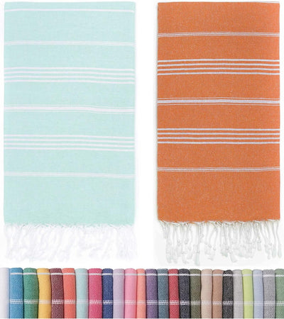Two-Tone Stripe Beach Towel Duo